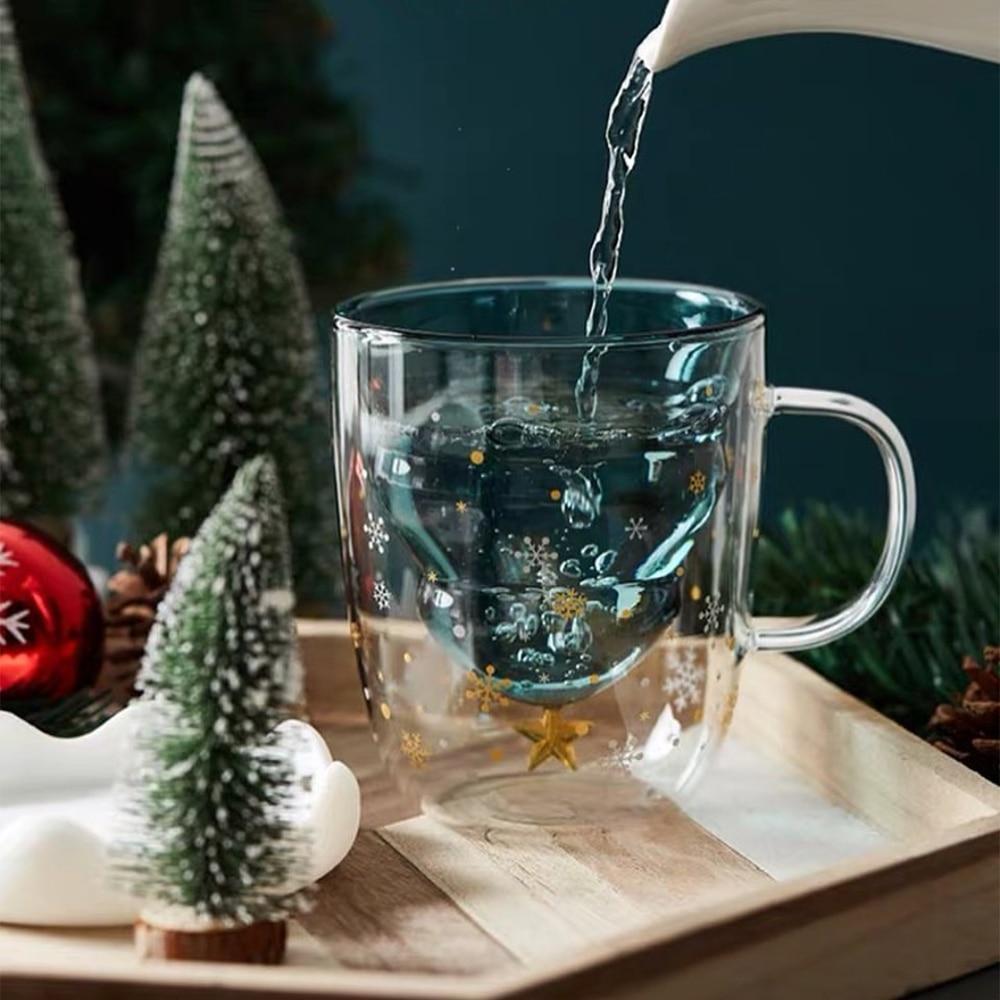 300 ML Creative Christmas Tree Glass Cup