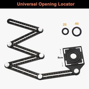 Angle Tile Hole Ruler Locator Multi Protractors Adjustable  4/6/12 slides/fold Ruler Glass Universal Angular Template Gauge