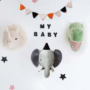 Ins Style Dinosaur Stuffed Animal Head Wall Decoration