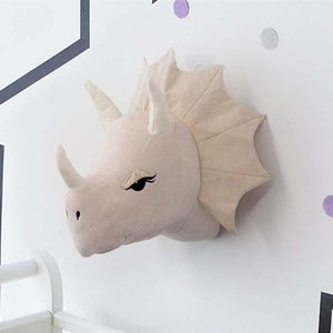 Ins Style Dinosaur Stuffed Animal Head Wall Decoration