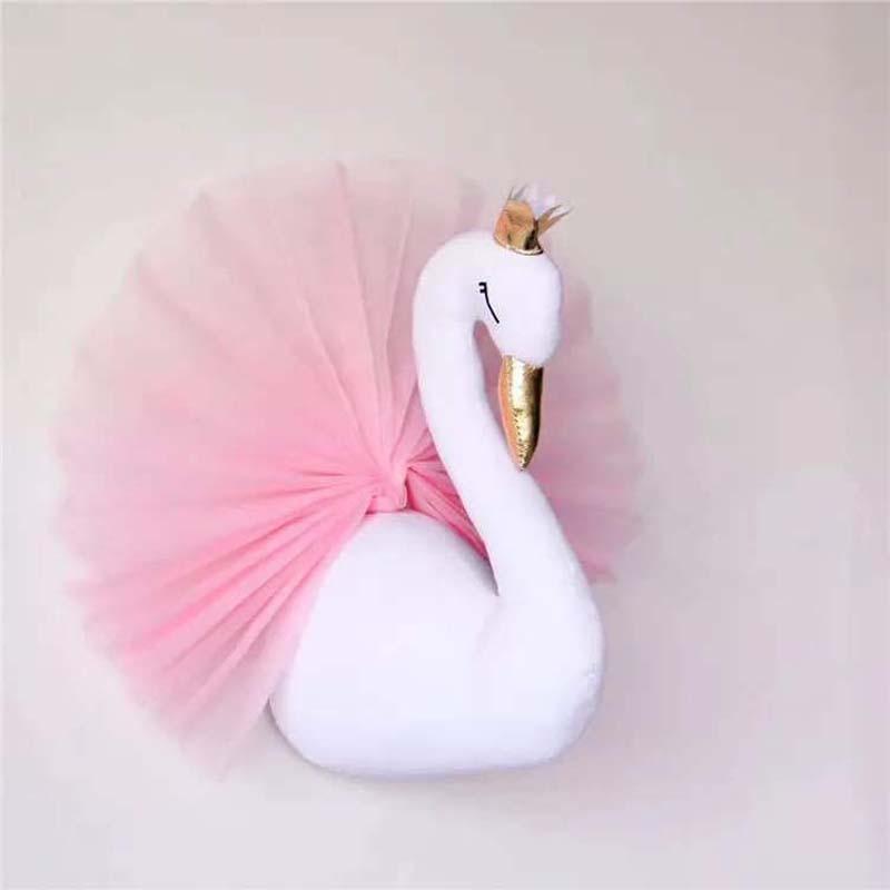 3D Animal Heads Swan Wall Hanging Decor