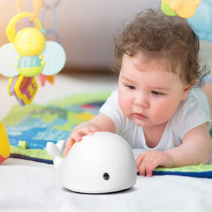 Cute Whale LED Motion Sensor Baby USB Rechargeable Lamp