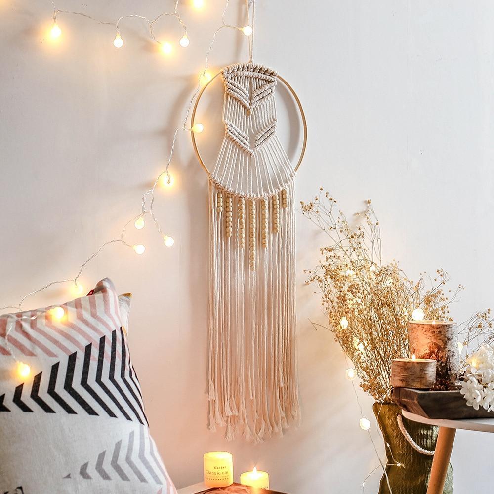 Nordic Star Moon Macrame Dream Catcher