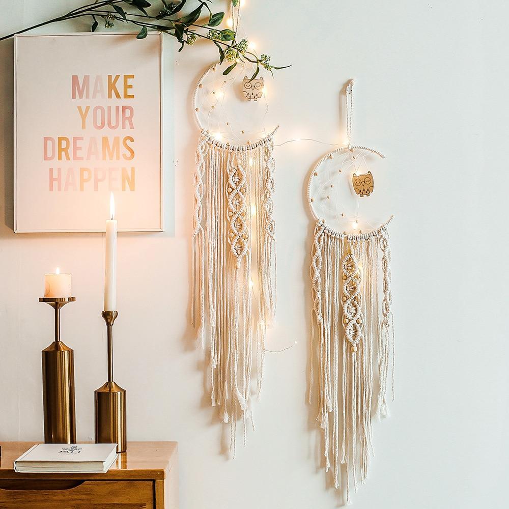 Nordic Star Moon Macrame Dream Catcher