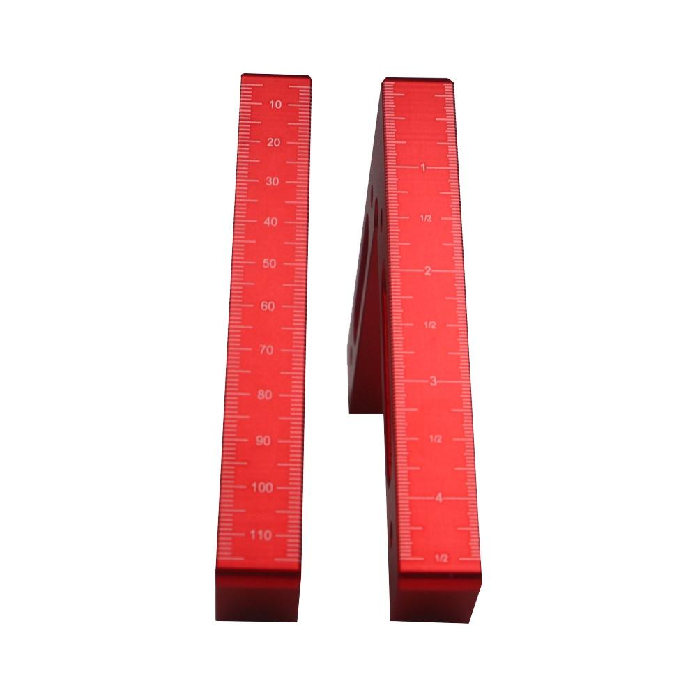 Positioning Fixture Ruler with Metric inch scales Alloy 90 Degree Precise Corner Woodworking Clamping Square Right Angle Clamps
