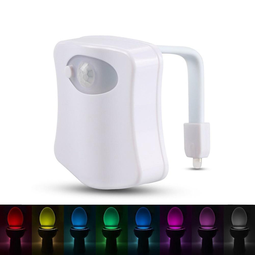 Motion Sensor Toilet Seat Night Light 8 Colors Waterproof
