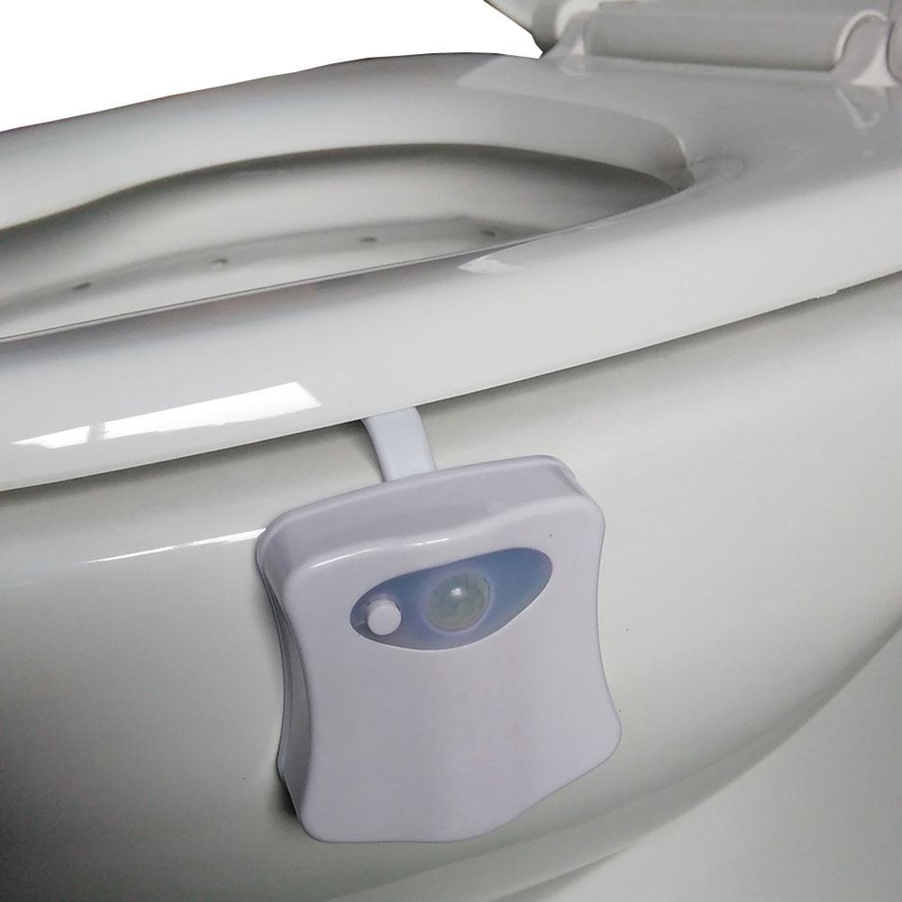 Motion Sensor Toilet Seat Night Light 8 Colors Waterproof