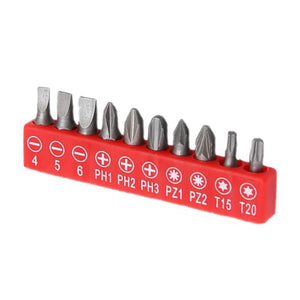 Sturdy Quality Chrome Vanadium Steel Screwdriver bit Head Set Professional 1/4'' Hex Bit Set with Case 1pcs Box