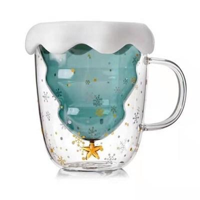 300 ML Creative Christmas Tree Glass Cup