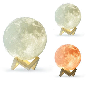 3D Moon Color Change Touch USB Led Lamp